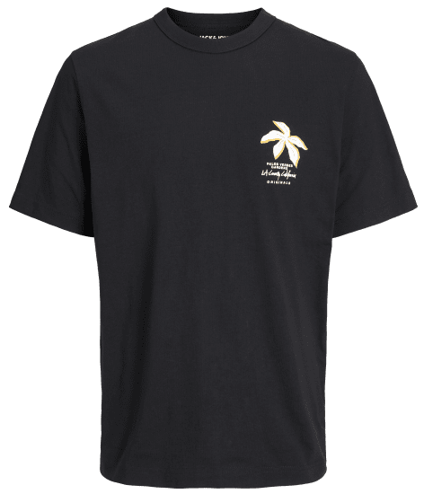 Jack & Jones JOREASTER ACTIVITY T-Shirt Black - Herren-T-Shirts - Herren-T-Shirts in großen Größen