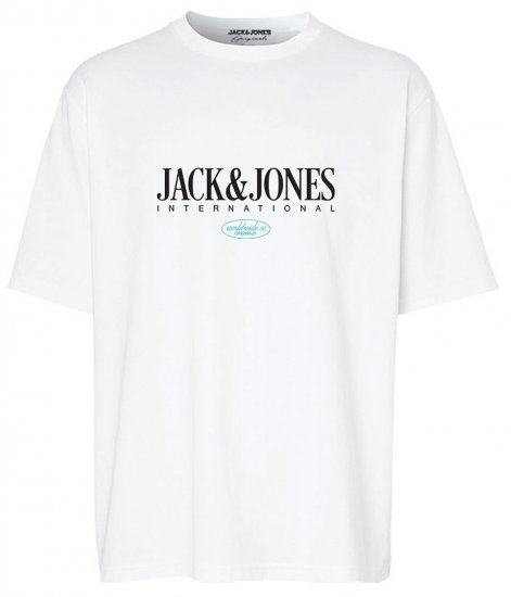 Jack & Jones JORLUCCA T-Shirt Bright White - Herren-T-Shirts - Herren-T-Shirts in großen Größen
