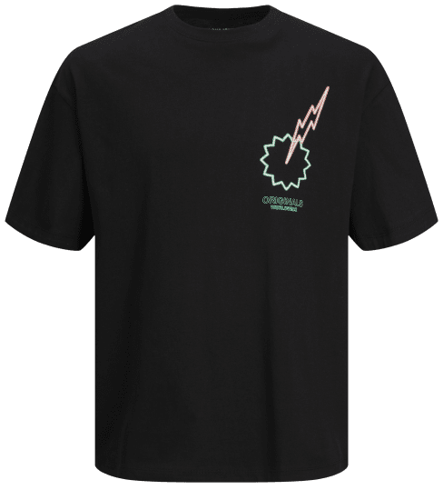 Jack & Jones JORVIVID T-Shirt Black - Herren-T-Shirts - Herren-T-Shirts in großen Größen