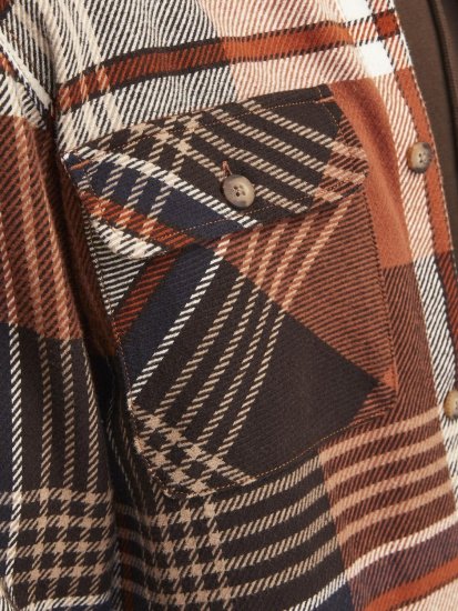 Jack & Jones Darren Flannel Overshirt braun - Herrenhemden - Herrenhemden in großen Größen