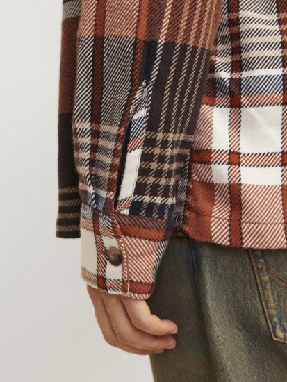 Jack & Jones Darren Flannel Overshirt braun - Herrenhemden - Herrenhemden in großen Größen
