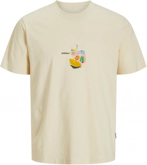 Jack & Jones Varenna Crew Neck T-Shirt Antique White - Herren-T-Shirts - Herren-T-Shirts in großen Größen