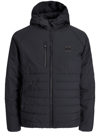 Jack & Jones Finn Hybrid Jacket Black - Herren jacken - Herren Jacken in großen Größen