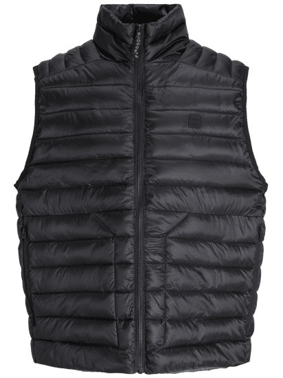 Jack & Jones Prime Light Puffer Gilet Vest Black - Westen - Outdoor-Westen in großen Größen