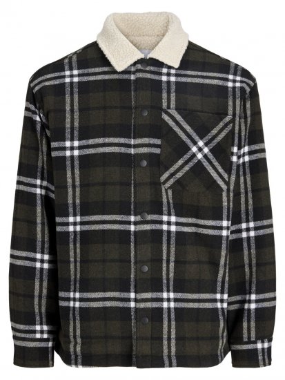 Jack & Jones Zac Teddy Overshirt Grün - Herren jacken - Herren Jacken in großen Größen