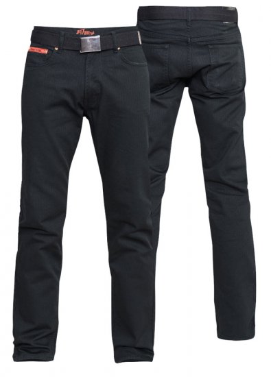 Duke Mario Bedford cord-pants Black TALL SIZES - HERRENBEKLEIDUNG MT-6XLT - Langgrößen für Herren