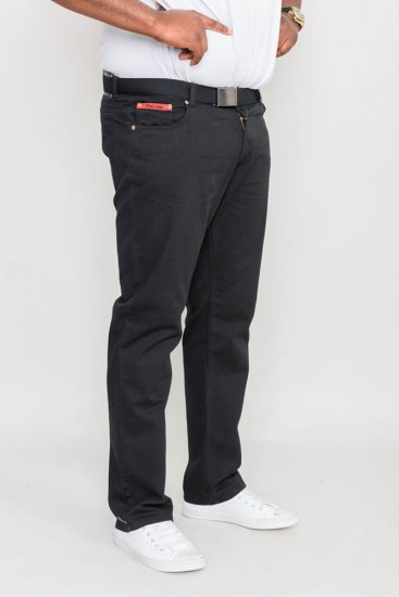 Duke Mario Bedford cord-pants Black TALL SIZES - HERRENBEKLEIDUNG MT-6XLT - Langgrößen für Herren