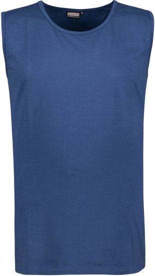 Adamo Rod Comfort Fit Tank Top Denim Blue - Herren-T-Shirts - Herren-T-Shirts in großen Größen