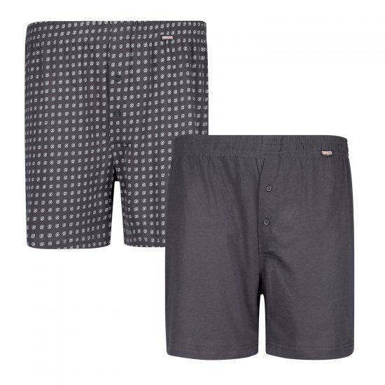 Adamo Dean Boxershorts 2-pack Charcoal - Herrenunterwäsche & bademode - Herrenunterwäsche & Bademode in großen Größen