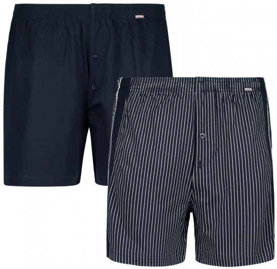 Adamo David Boxershorts 2-pack Navy - Herrenunterwäsche & bademode - Herrenunterwäsche & Bademode in großen Größen
