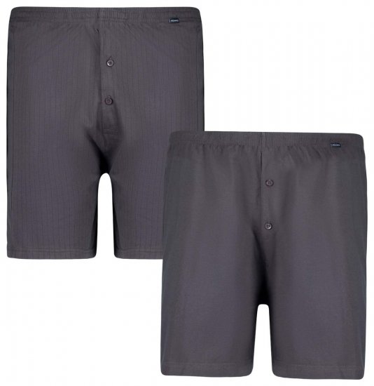 Adamo 129602 Boxershorts 2er-Pack Dunkelgrau - Herrenunterwäsche & bademode - Herrenunterwäsche & Bademode in großen Größen