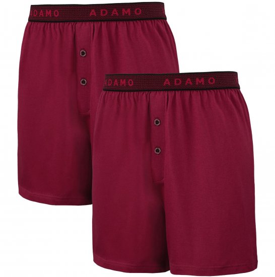 Adamo Jonas Boxershorts Burgundy 2-pack - Herrenunterwäsche & bademode - Herrenunterwäsche & Bademode in großen Größen