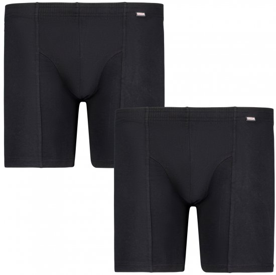 Adamo Jim Boxer shorts 2-pack Black - Herrenunterwäsche & bademode - Herrenunterwäsche & Bademode in großen Größen