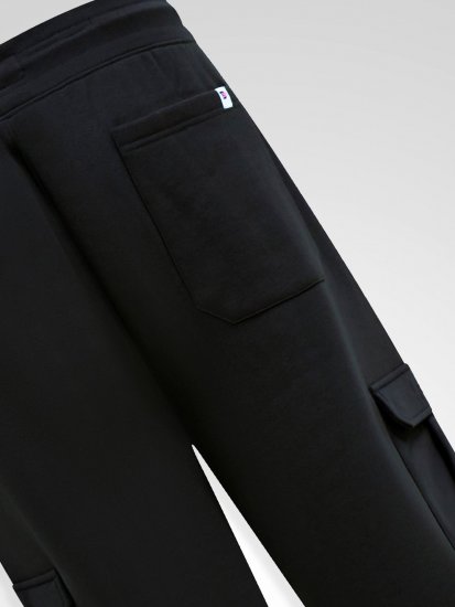 D555 Dexter 1 Cargo Jogger With Bear Embroidery Schwarz - Jogginghosen für herren - Jogginghosen für Herren in großen Größen