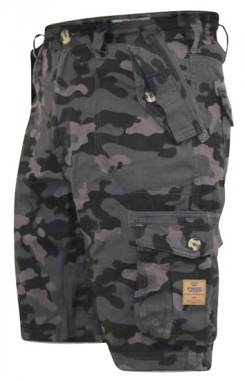 D555 ZAVIER Camo Cotton Cargo Shorts - Herrenshorts - Herrenshorts in großen Größen