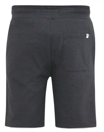 D555 STEFAN1 Elasticated Waist Loop Back Shorts Black - Jogginghosen für herren - Jogginghosen für Herren in großen Größen