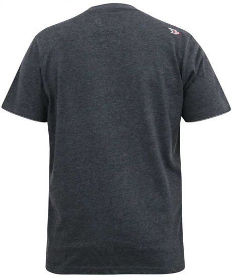 D555 ALFRED 2-Pack Brand Carrier Printed Crew Neck T-Shirts - Herren-T-Shirts - Herren-T-Shirts in großen Größen