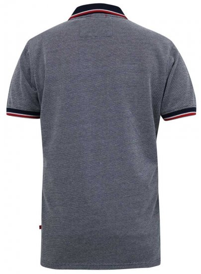 D555 KEMSTON Birds Eye Pique Polo Navy/White - Polo-shirts für herren - Polo-Shirts für Herren in großen Größen