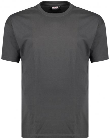 Adamo Bud Regular fit Heavy weight T-shirt Charcoal - Herren-T-Shirts - Herren-T-Shirts in großen Größen