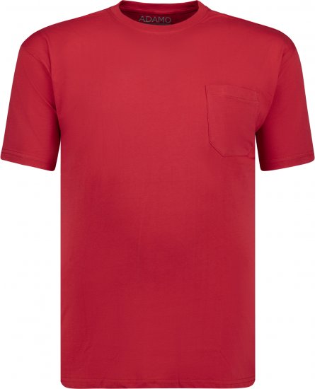 Adamo Kody Regular fit T-shirt with Pocket Red - Herren-T-Shirts - Herren-T-Shirts in großen Größen