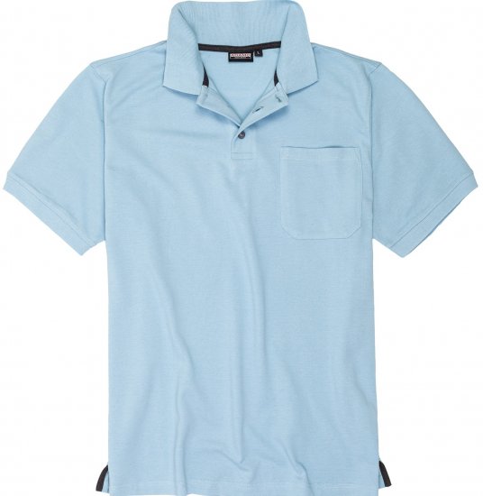 Adamo Klaas Regular fit Polo Shirt with Pocket Light Blue - Polo-shirts für herren - Polo-Shirts für Herren in großen Größen