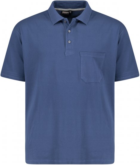 Adamo Klaas Regular fit Polo Shirt with Pocket Denim Blue - Polo-shirts für herren - Polo-Shirts für Herren in großen Größen