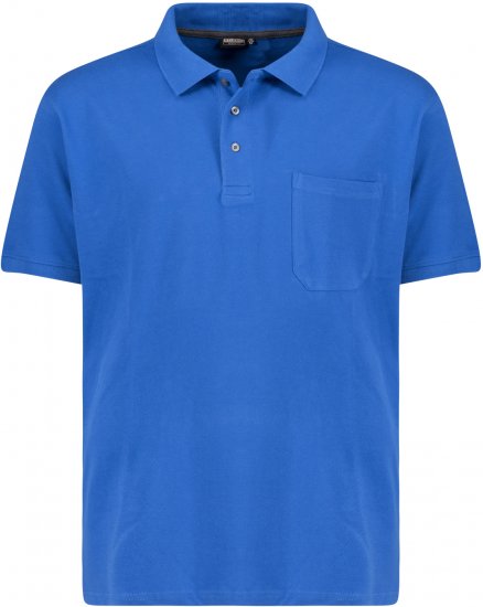 Adamo Klaas Regular fit Polo Shirt with Pocket Azur Blue - Polo-shirts für herren - Polo-Shirts für Herren in großen Größen
