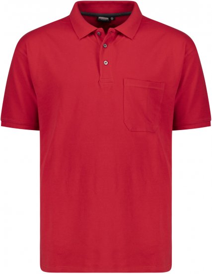 Adamo Klaas Regular fit Polo Shirt with Pocket Red - Polo-shirts für herren - Polo-Shirts für Herren in großen Größen