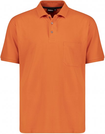Adamo Klaas Regular fit Polo Shirt with Pocket Orange - Polo-shirts für herren - Polo-Shirts für Herren in großen Größen