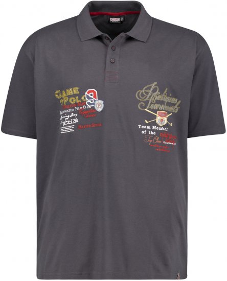 Adamo DURBAN Regular fit Polo Shirt Charocal - Polo-shirts für herren - Polo-Shirts für Herren in großen Größen