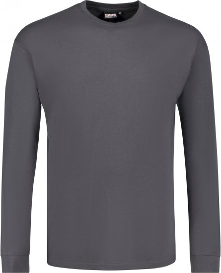 Adamo Floyd Comfort fit Long sleeve T-shirt Charcoal - Herren-T-Shirts - Herren-T-Shirts in großen Größen
