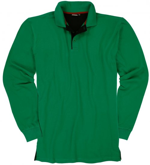 Adamo Peter Comfort fit Long sleeve Polo Green - Polo-shirts für herren - Polo-Shirts für Herren in großen Größen