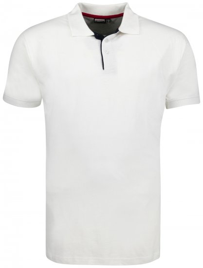 Adamo Pablo Comfort fit Polo Shirt White - Polo-shirts für herren - Polo-Shirts für Herren in großen Größen