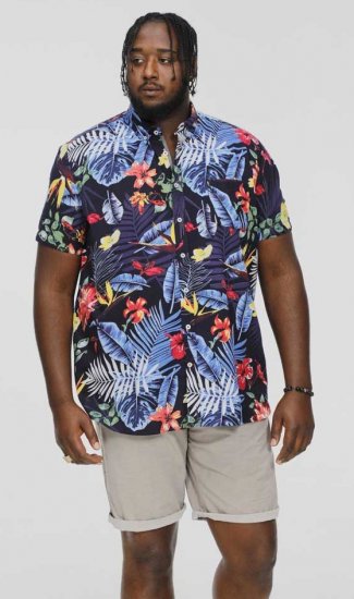 D555 TOBY Multi Colour Hawaiian AO Print Shirt - Herrenhemden - Herrenhemden in großen Größen