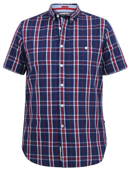 D555 ROYSTON S/S Shirt Navy - Herrenhemden - Herrenhemden in großen Größen