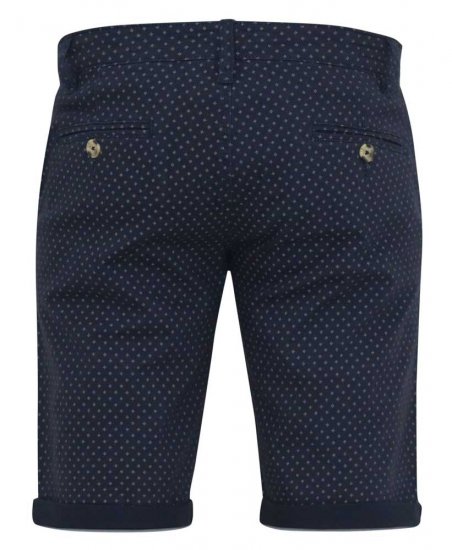 D555 DUDLEY AO Printed Stretch Chino Shorts Navy - Herrenshorts - Herrenshorts in großen Größen