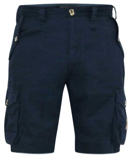D555 RODNEY Cotton Cargo Shorts Navy - Herrenshorts - Herrenshorts in großen Größen