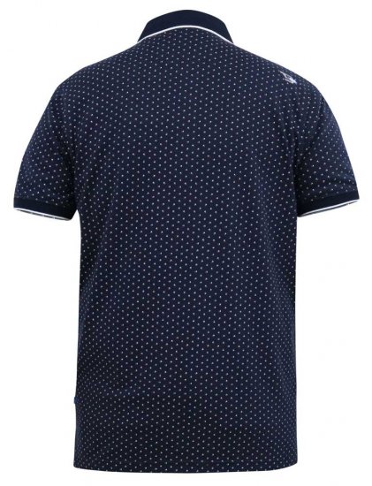 D555 DARWIN AO Printed Polo Shirt Navy - Polo-shirts für herren - Polo-Shirts für Herren in großen Größen