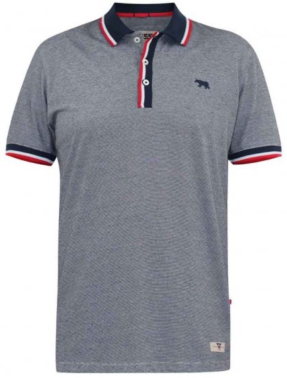 D555 BAYTON 2 Fine Stripe Jersey Polo Grey - Polo-shirts für herren - Polo-Shirts für Herren in großen Größen