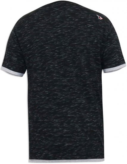 D555 DARREN Skull Printed T-Shirt With Double Layer On Hem & Cuff Black Reno - Herren-T-Shirts - Herren-T-Shirts in großen Größen
