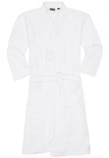 Adamo Joey Bathrobe White - Herrenunterwäsche & bademode - Herrenunterwäsche & Bademode in großen Größen