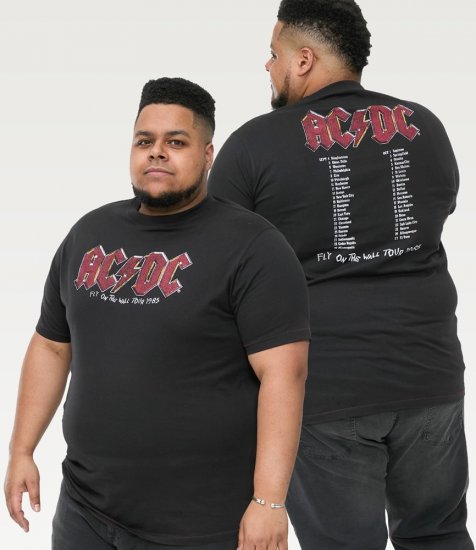 D555 JAILBREAK Official Ac/Dc Printed T-Shirt With Front And Back Print - Black - Herren-T-Shirts - Herren-T-Shirts in großen Größen