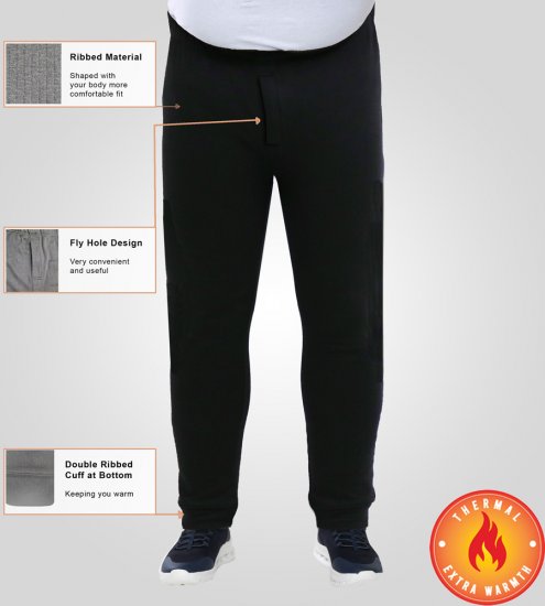 D555 Boston Thermal Long Johns Black - Herrenunterwäsche & bademode - Herrenunterwäsche & Bademode in großen Größen