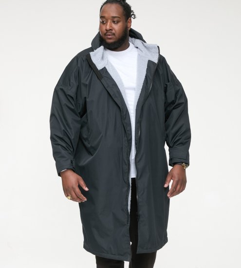 D555 Webber Wasserabweisende Jacke mit Sherpa-Futter Schwarz - Herren jacken - Herren Jacken in großen Größen