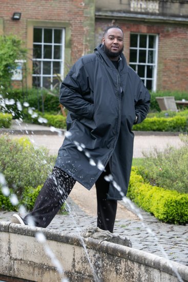 D555 Webber Wasserabweisende Jacke mit Sherpa-Futter Schwarz - Herren jacken - Herren Jacken in großen Größen