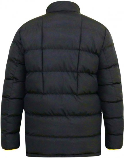 D555 CRISTIANO Puffer Jacket With Binding On Cuffs And Embroidery Badge On Sleeve Black - Herren jacken - Herren Jacken in großen Größen