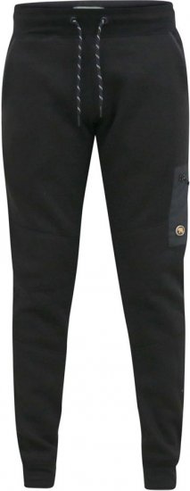 D555 COTGRAVE Couture Elasticated Waistband Jogger With Woven Fabric Trim Black - Jogginghosen für herren - Jogginghosen für Herren in großen Größen