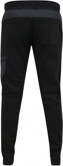 D555 COTGRAVE Couture Elasticated Waistband Jogger With Woven Fabric Trim Black - Jogginghosen für herren - Jogginghosen für Herren in großen Größen