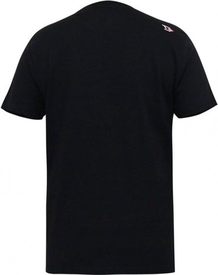 D555 MALCOM Snake And Roses Printed Crew Neck T-Shirt Black - Herren-T-Shirts - Herren-T-Shirts in großen Größen