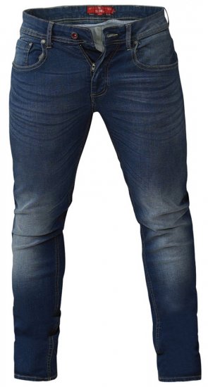 D555 Ambrose Tapered Fit Stretch Jeans Dark Blue TALL SIZES - HERRENBEKLEIDUNG MT-6XLT - Langgrößen für Herren